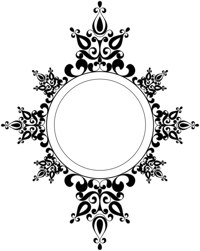 Трафарет круглый узор