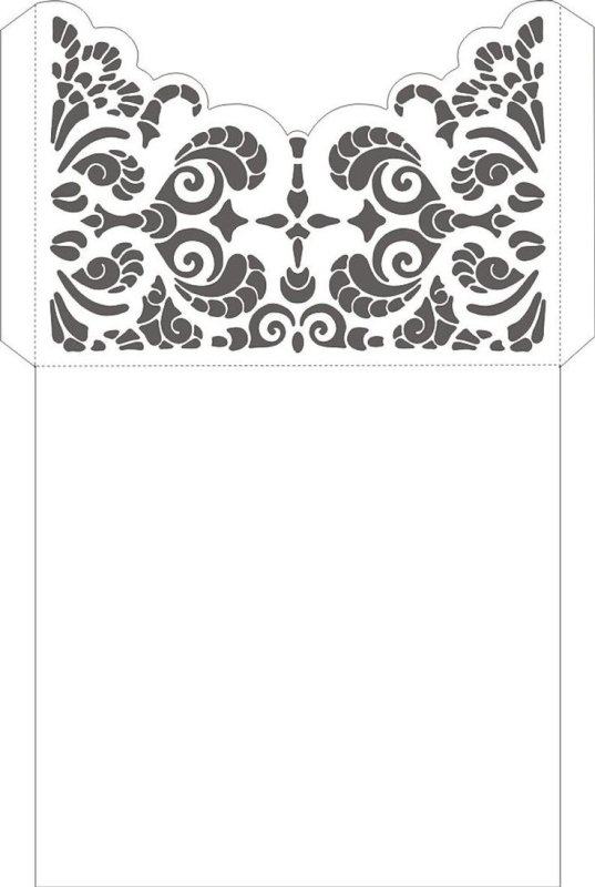 Трафарет конверта для денег