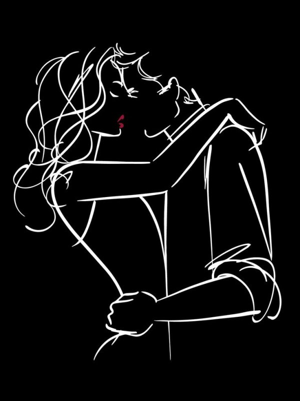 Силуэт влюблённых