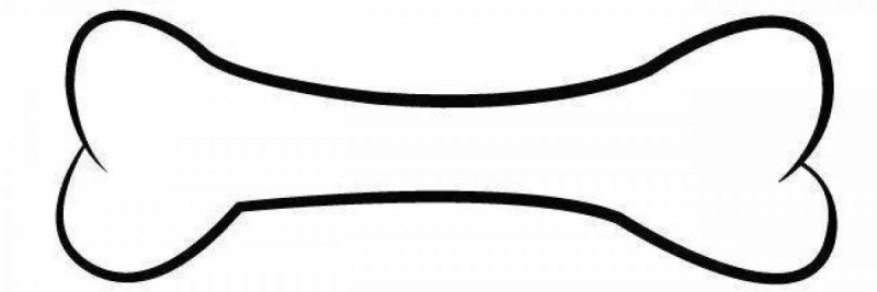 Косточка трафарет