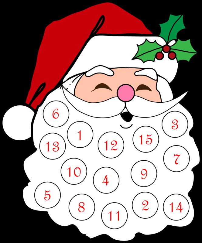 Адвент календарь "дед Мороз"