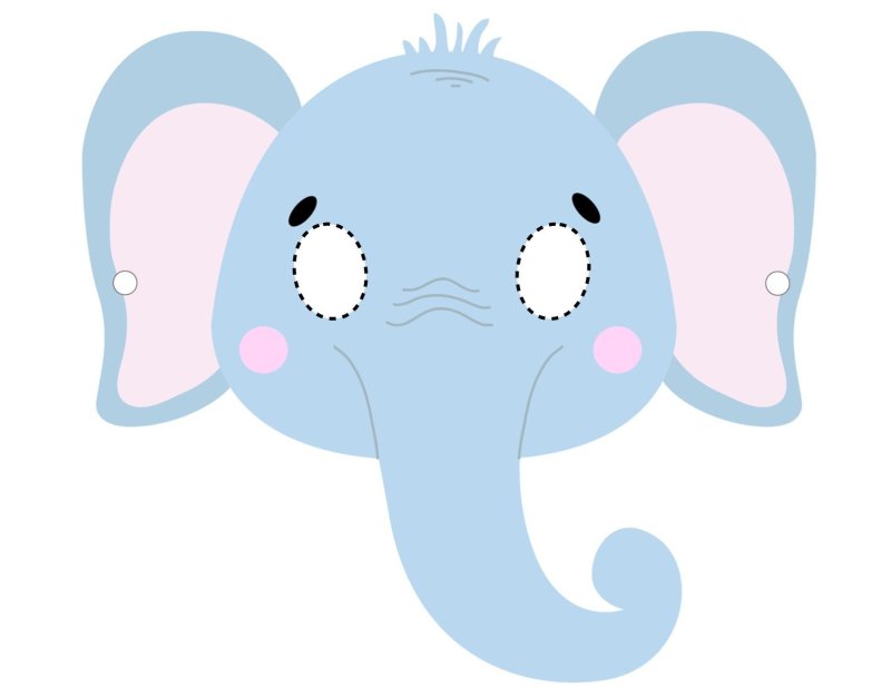 Маска слона детская