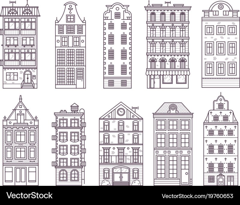 Многоэтажный дом стилизованный