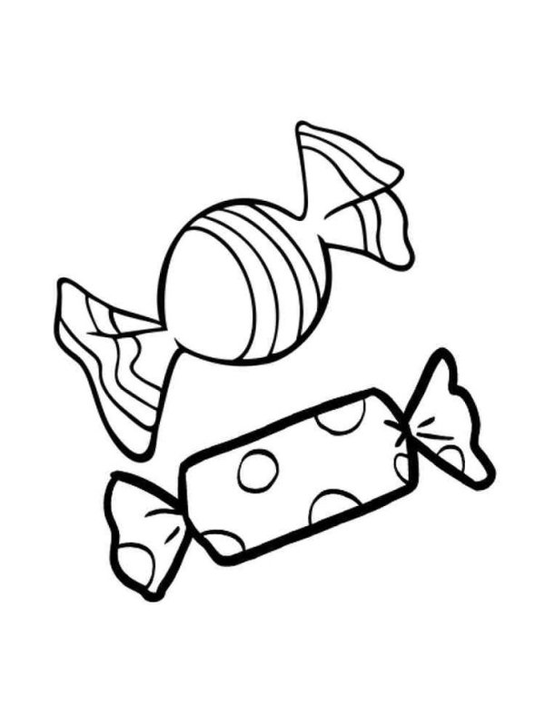 Раскраска конфеты