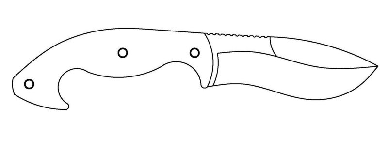 Трафарет ножа