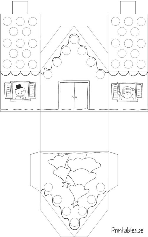 Домик из бумаги шаблоны для распечатки