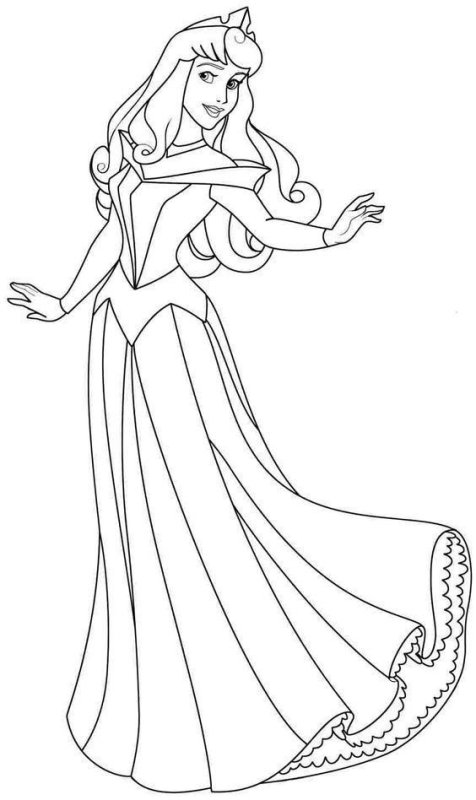 Спящая красавица Дисней раскраска