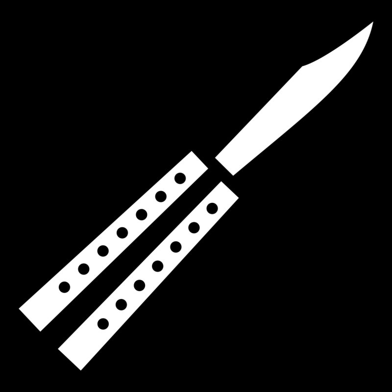 Нож бабочка силуэт