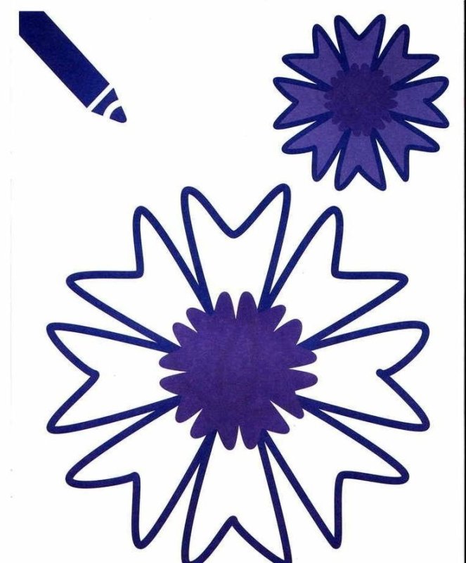 Трафарет цветок для детей