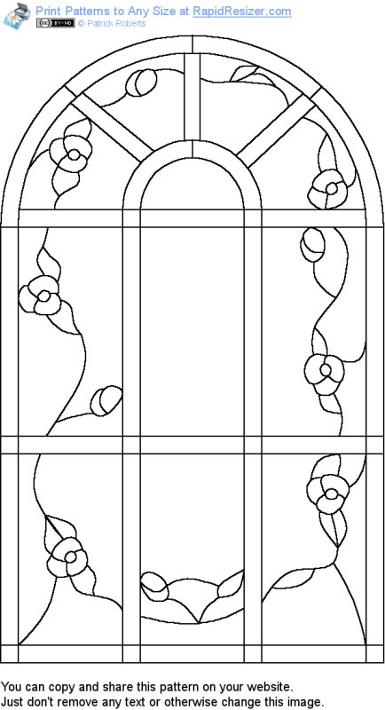 Контур рисунка для витража