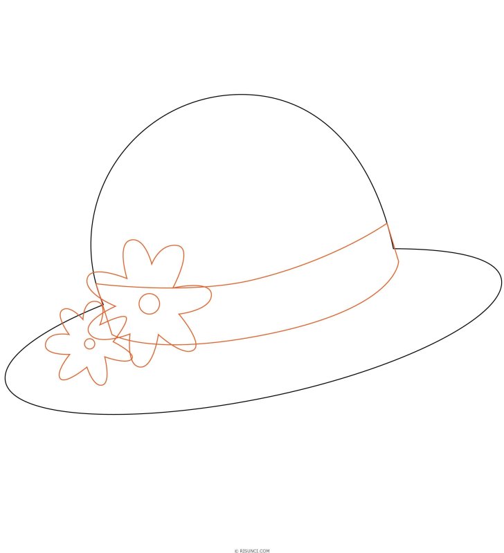 Шляпа раскраска для детей