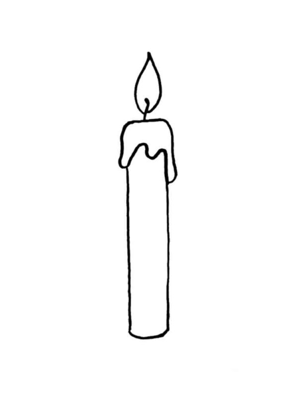 Свеча раскраска для детей