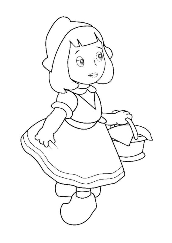 Красная шапочка раскраска