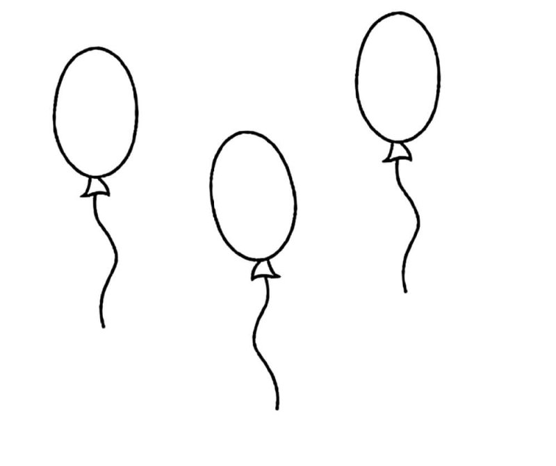 Шары раскраска для детей