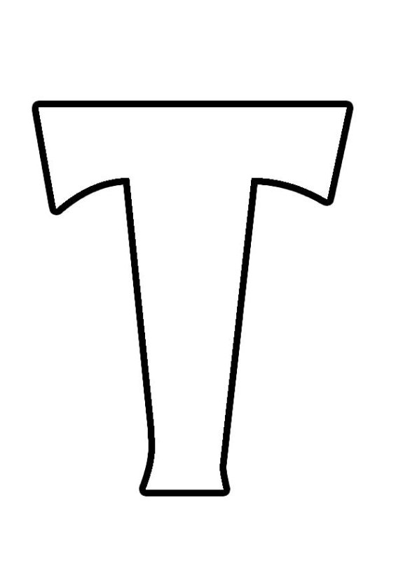 Буква т шаблон