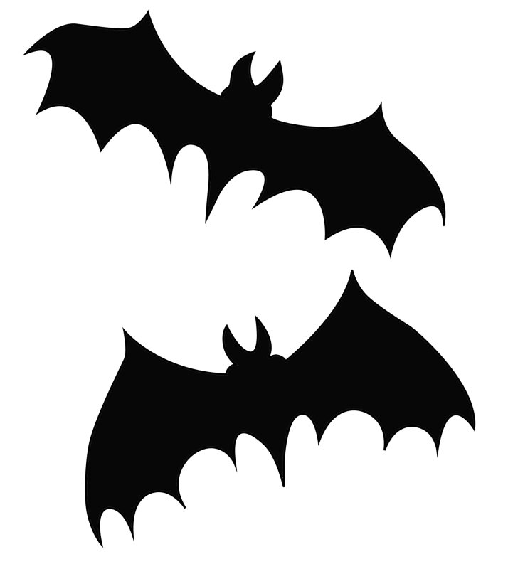 Трафарет летучая мышь для Хэллоуина