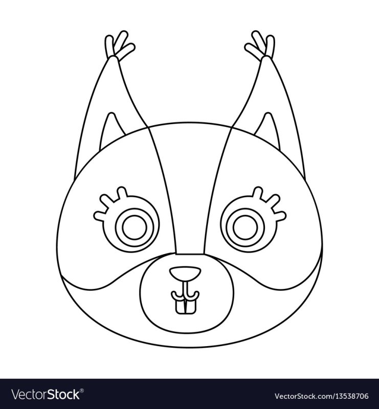 Маска белка раскраска для детей