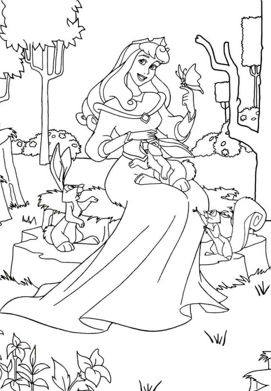 Шарль Перро спящая красавица раскраска