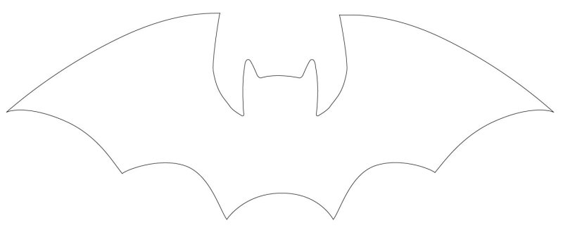 Трафарет летучей мыши для вырезания