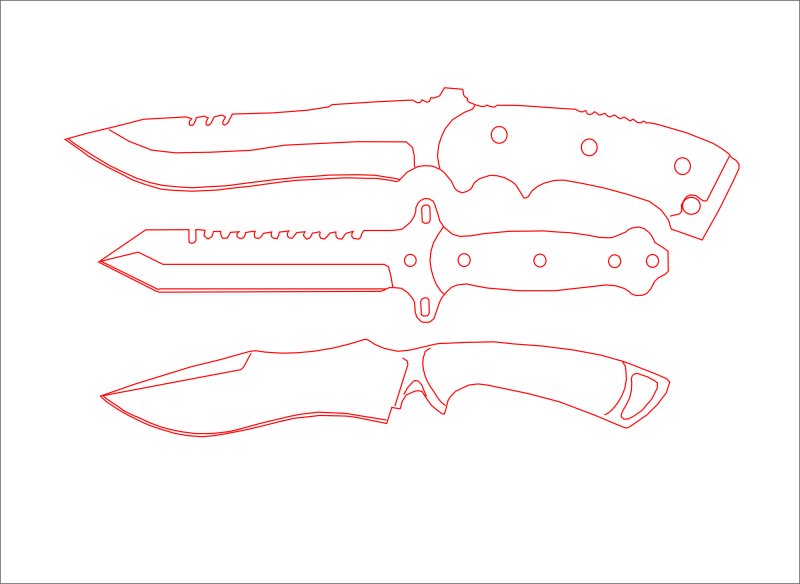 Чертёж ножа бабочки из стандофф 2