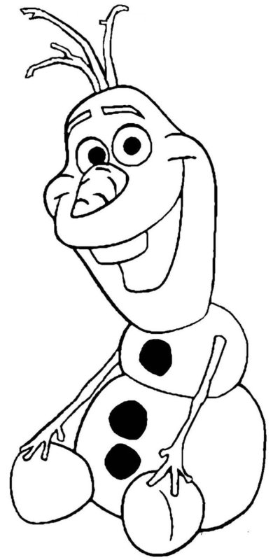 Олаф раскраска
