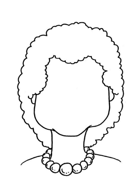 Портрет мамы раскраска для детей