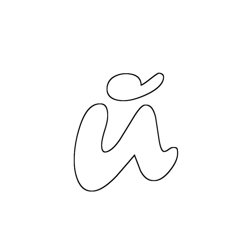 Буква й шаблон