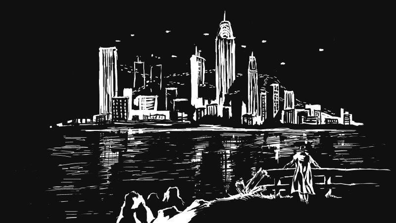 Графический пейзаж города