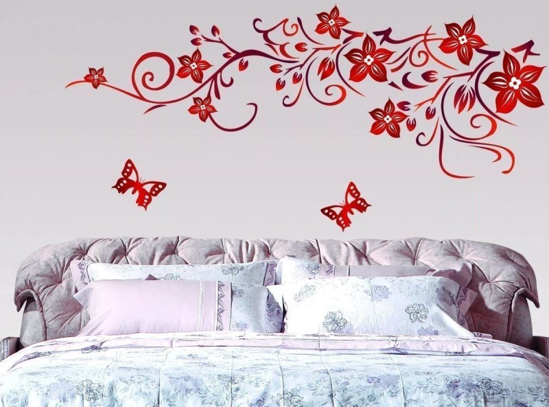 Трафареты для спальни на стену