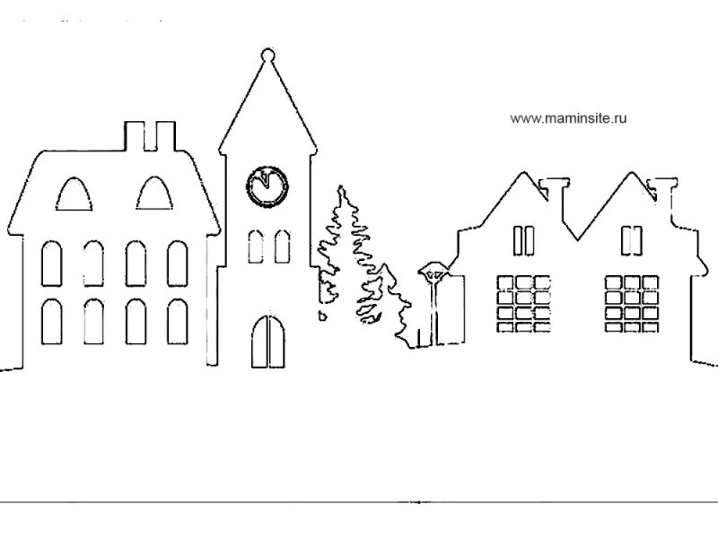 Домик вырезалка на окно