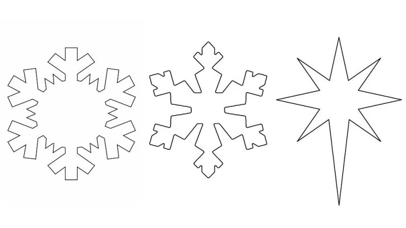 Вытынанки снежинки простые