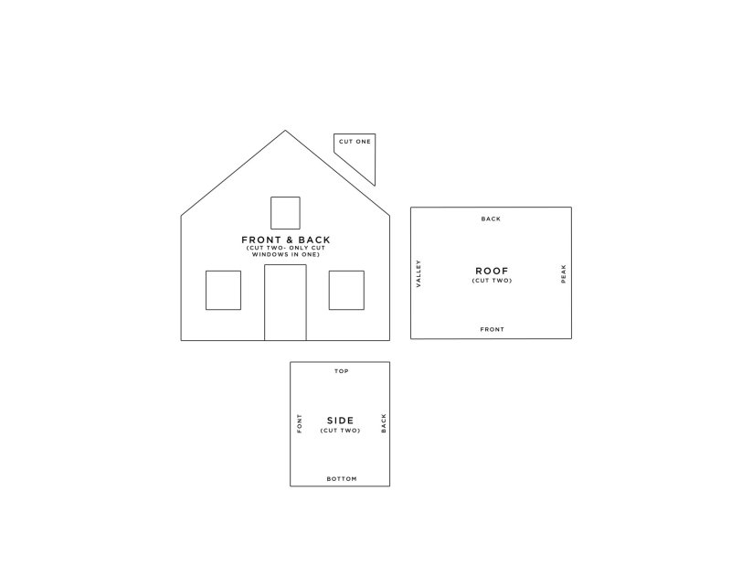 Пряничный домик трафарет