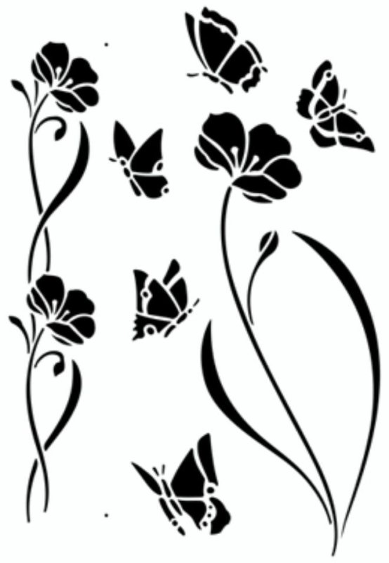 Растительные трафареты для декора