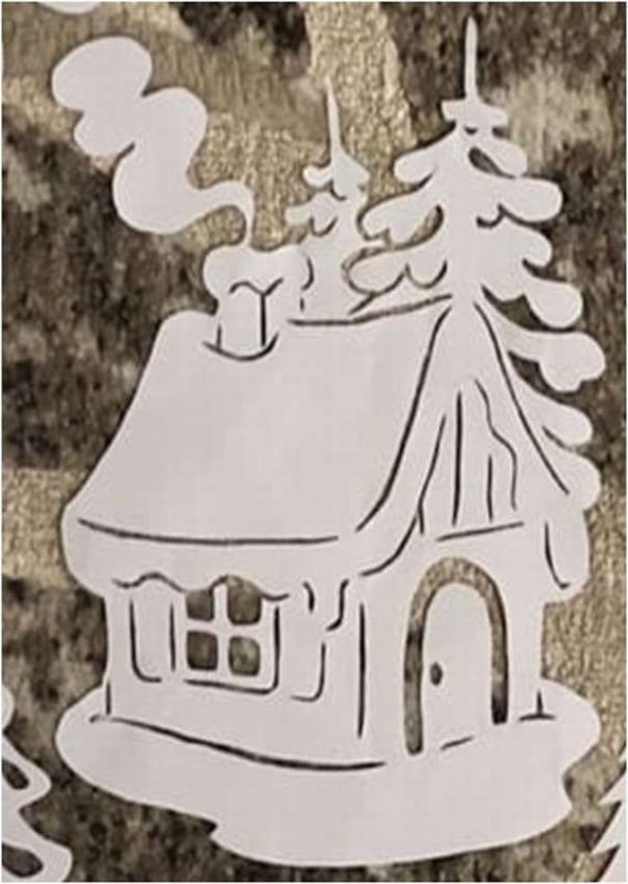 Новогодние домики на окна