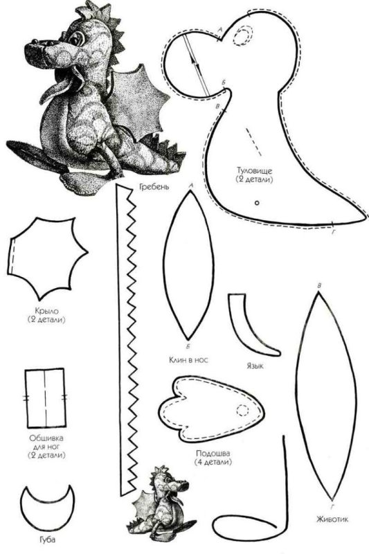 Выкройки дракончиков