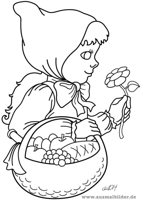 Расскраскакрасная шапочка