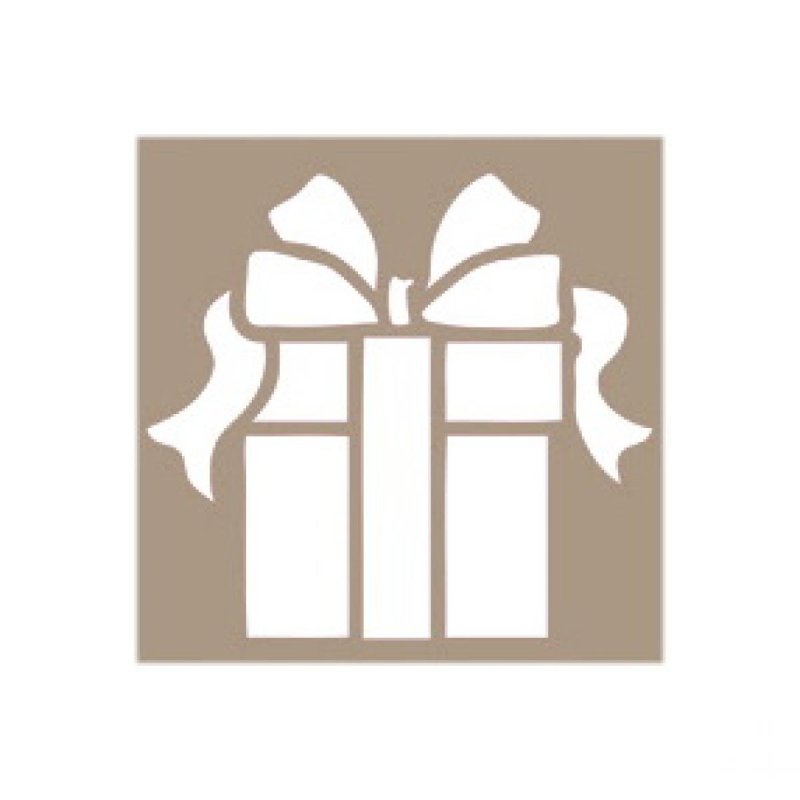 Трафарет подарок для вырезания