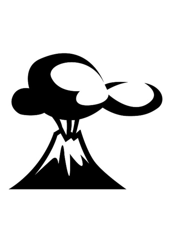 Вулкан трафарет