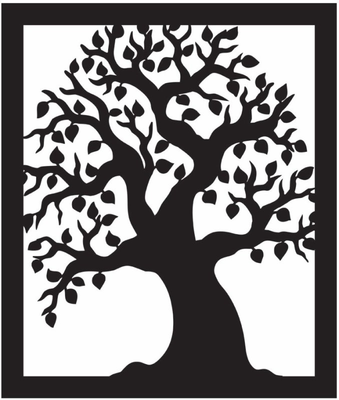 Дерево вектор силуэт