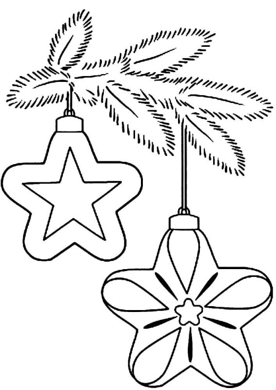 Трафареты на окна новогодние игрушки