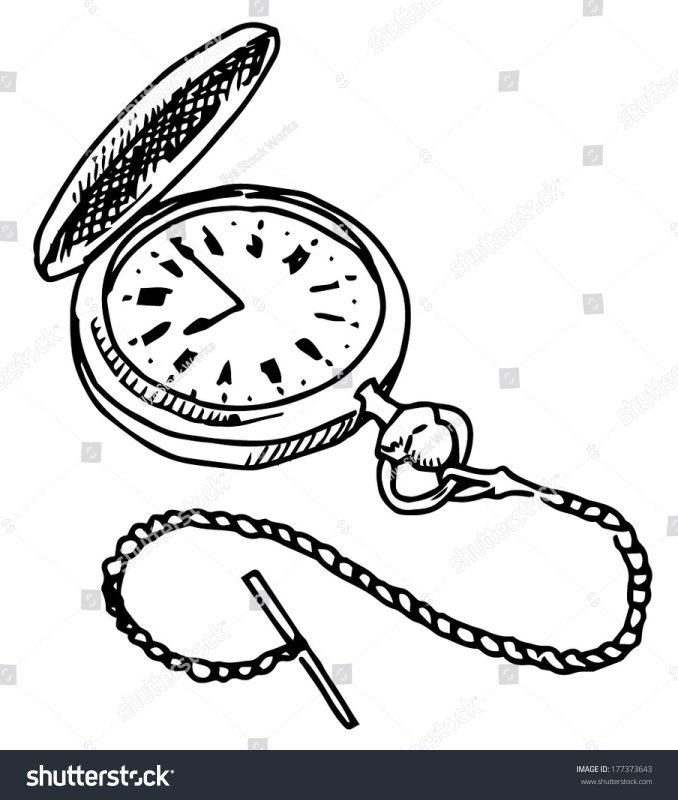 Карманные часы вектор