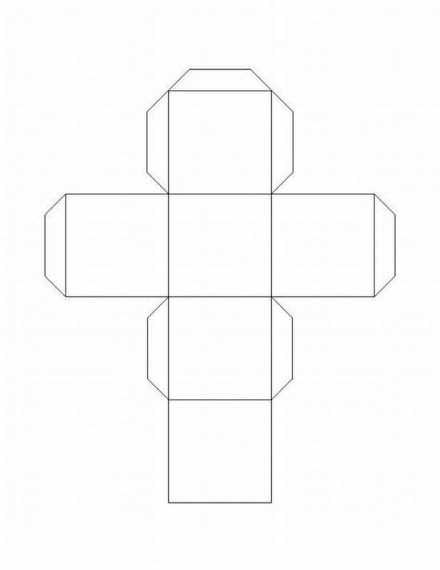 Кубик из картона схема
