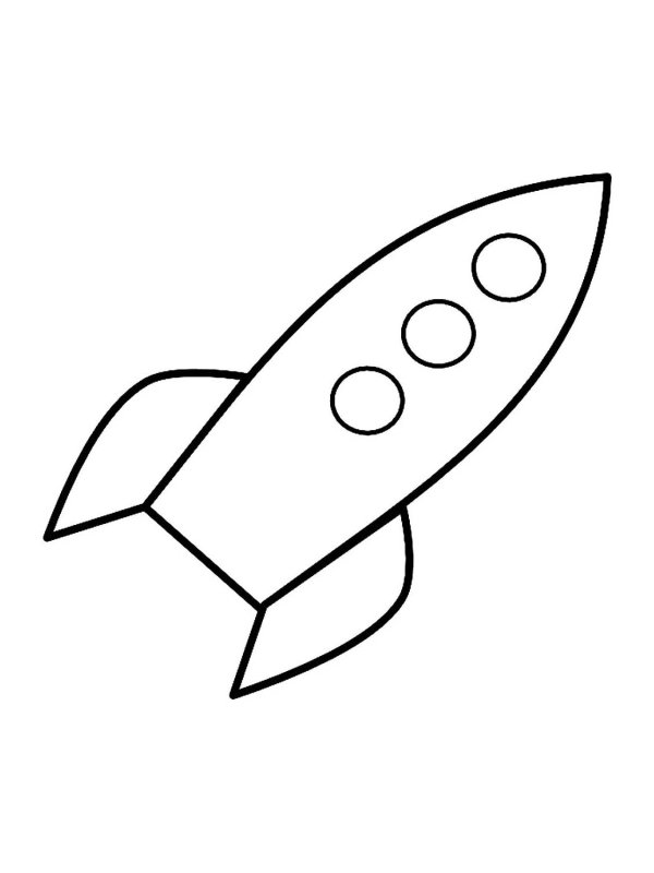 Ракета трафарет для детей
