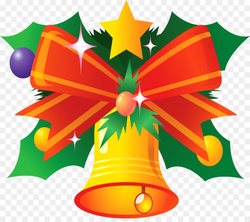 Новогодние колокольчики цветные