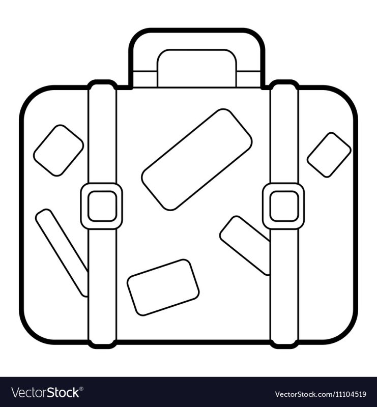 Чемодан раскраска для детей