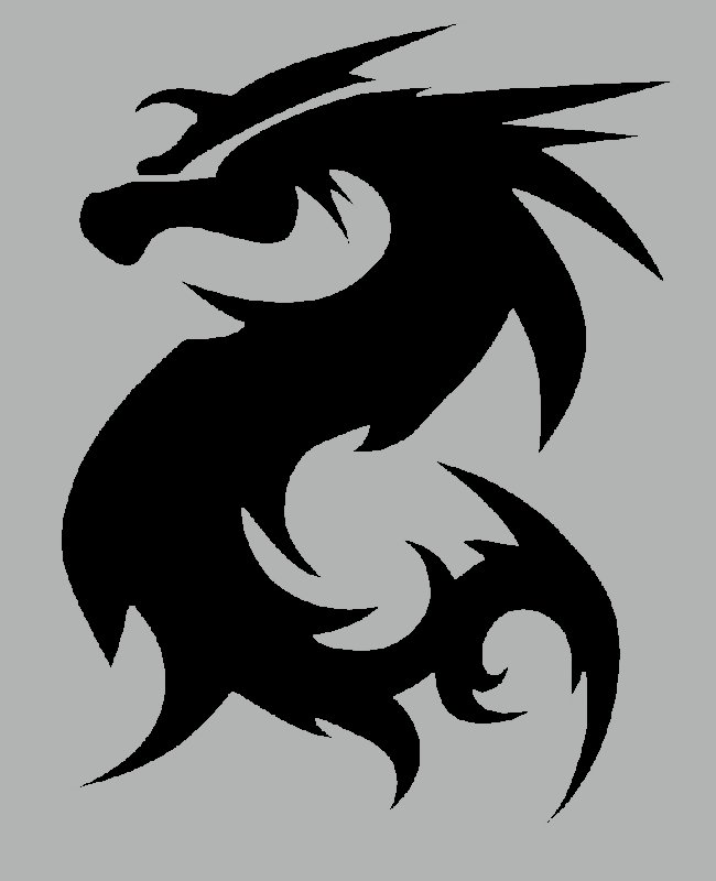 Дракон трафарет на стену