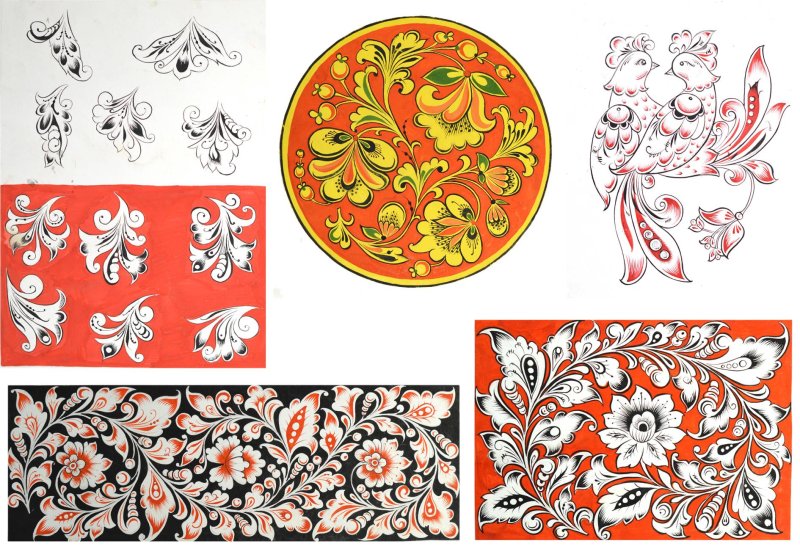 Хохломская роспись Кудрина Феникс