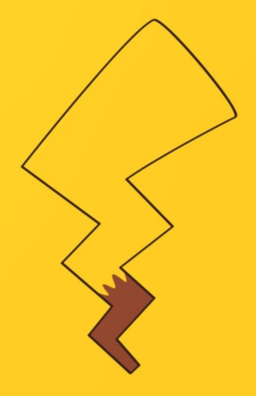 Хвост Пикачу шаблон