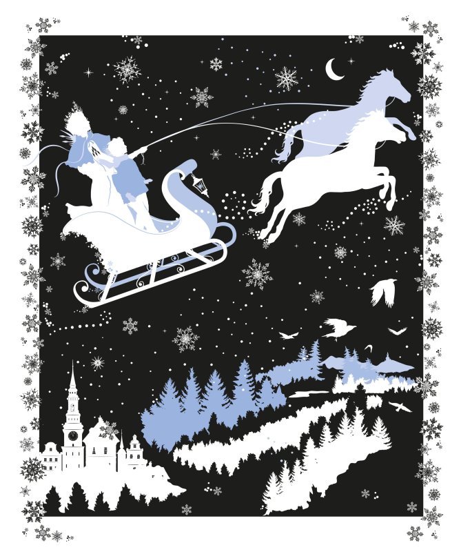 Снежная Королева силуэт