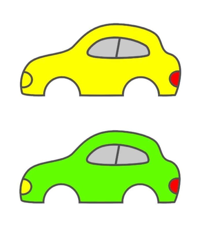 Аппликация для малышей машинки